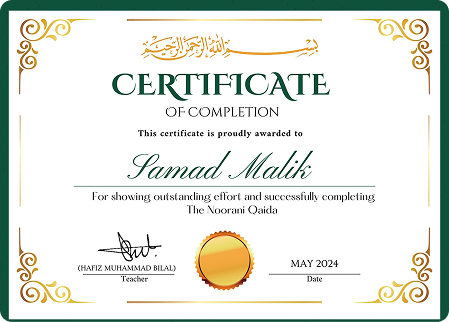 Official Certificate of Completion from Tartil Online